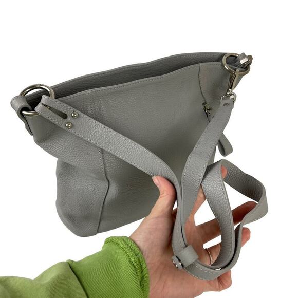 Genuine Leather Borse in Pelle Made in Italy Shoulder Bag Gray - Picture 9 of 16